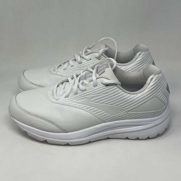 Brooks Addiction Walker 2 Mens 8 4E Extra Wide White Leather Walking Sneakers - Picture 2 of 16